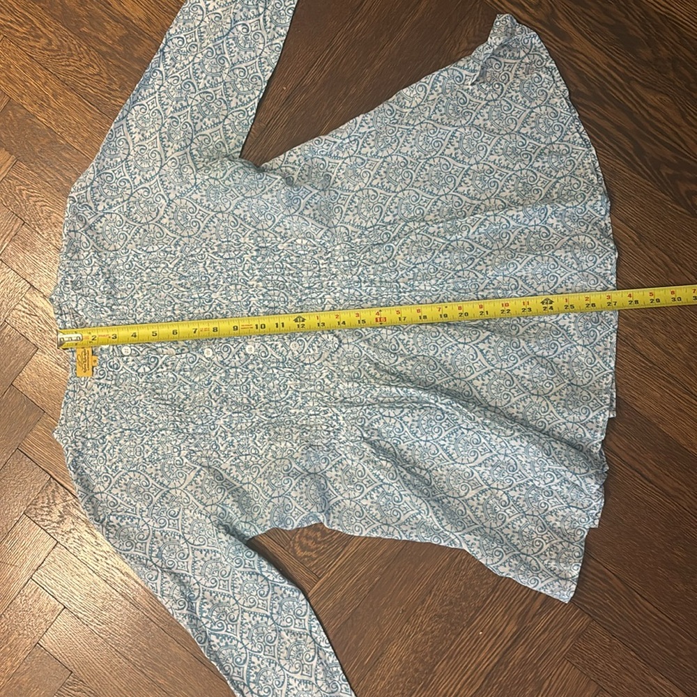 Roberta Roller Rabbit Blue and White Tunic with Intricate Patterns - Picture 3 of 16